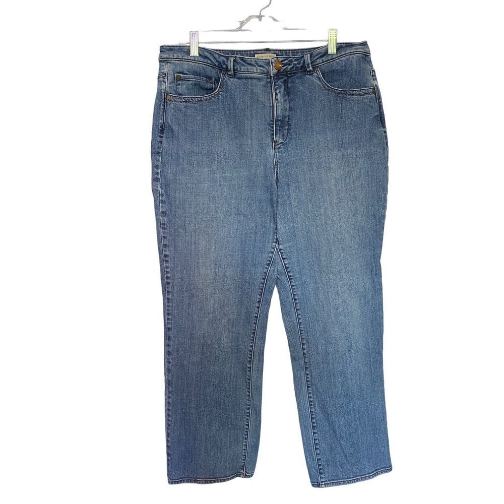 Coldwater Creek Women's Size 16P‎ Straight Leg High Rise Blue Jeans